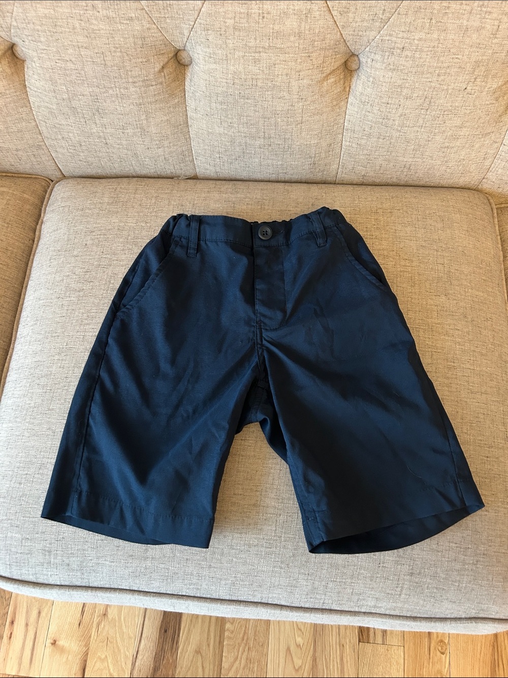 Old Navy Kids Uniform Shorts Navy Blue Flat Front 🌹